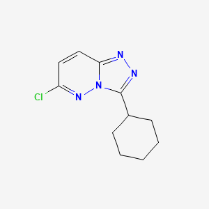 molecular formula C11H13ClN4 B13106670 6-Chloro-3-cyclohexyl-[1,2,4]triazolo[4,3-B]pyridazine 