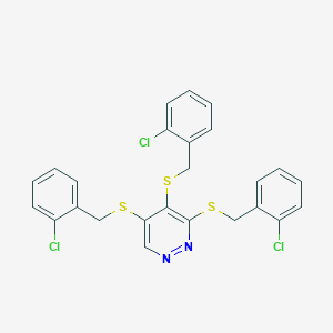 3,4,5-Tris[(2-chlorobenzyl)sulfanyl]pyridazine