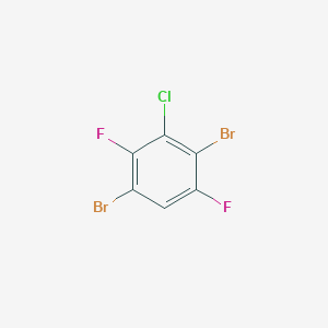 molecular formula C6HBr2ClF2 B13106687 1-Chloro-2,5-dibromo-3,6-difluorobenzene 