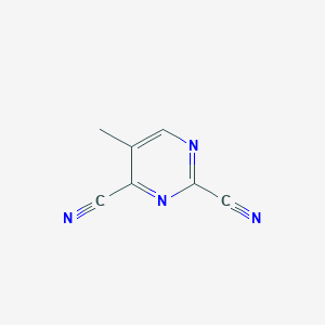 molecular formula C7H4N4 B13106694 5-Methylpyrimidine-2,4-dicarbonitrile CAS No. 75928-83-5