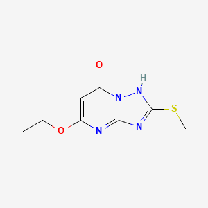 molecular formula C8H10N4O2S B13106696 5-Ethoxy-2-(methylsulfanyl)[1,2,4]triazolo[1,5-a]pyrimidin-7(1H)-one CAS No. 682801-48-5