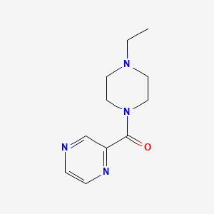 molecular formula C11H16N4O B13106698 (4-Ethyl-1-piperazinyl)(2-pyrazinyl)methanone 