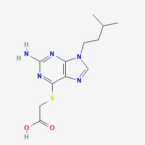 2-[2-Amino-9-(3-methylbutyl)purin-6-yl]sulfanylacetic acid