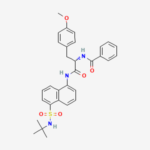 (S)-N-(1-((5-(N-(tert-Butyl)sulfamoyl)naphthalen-1-yl)amino)-3-(4-methoxyphenyl)-1-oxopropan-2-yl)benzamide