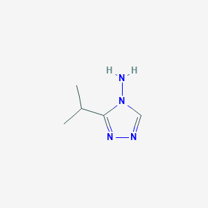 molecular formula C5H10N4 B13106795 3-Isopropyl-4H-1,2,4-triazol-4-amine 