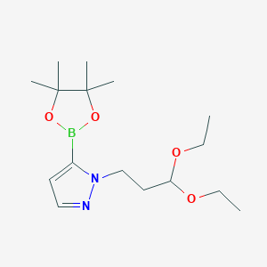 molecular formula C16H29BN2O4 B1310681 1-(3,3-二乙氧基丙基)-5-(4,4,5,5-四甲基-1,3,2-二氧杂硼环-2-基)-1H-吡唑 CAS No. 847818-78-4