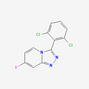 molecular formula C12H6Cl2IN3 B13106820 3-(2,6-Dichlorophenyl)-7-iodo-[1,2,4]triazolo[4,3-a]pyridine 