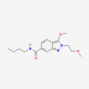 molecular formula C16H23N3O3 B13106840 N-Butyl-3-methoxy-2-(2-methoxyethyl)-2H-indazole-6-carboxamide CAS No. 919108-31-9