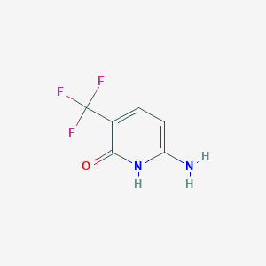 molecular formula C6H5F3N2O B13106872 6-Amino-2-hydroxy-3-(trifluoromethyl)pyridine 