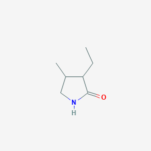 molecular formula C7H13NO B13106902 3-Ethyl-4-methyl-pyrrolidin-2-one CAS No. 561052-27-5