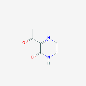 molecular formula C6H6N2O2 B13106908 3-Acetylpyrazin-2(1H)-one 