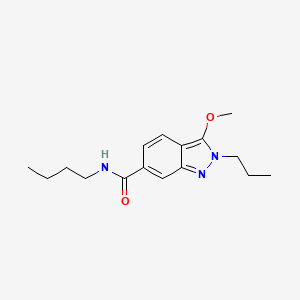 molecular formula C16H23N3O2 B13106913 N-Butyl-3-methoxy-2-propyl-2H-indazole-6-carboxamide CAS No. 919107-91-8