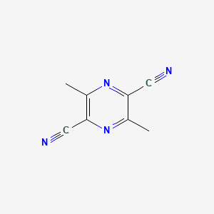 molecular formula C8H6N4 B13106920 3,6-Dimethylpyrazine-2,5-dicarbonitrile 