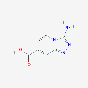 molecular formula C7H6N4O2 B13106958 3-Amino-[1,2,4]triazolo[4,3-a]pyridine-7-carboxylic acid 