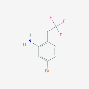 molecular formula C8H7BrF3N B13106991 5-Bromo-2-(2,2,2-trifluoroethyl)benzenamine 