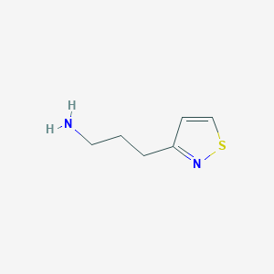 molecular formula C6H10N2S B13107007 3-(Isothiazol-3-yl)propan-1-amine 