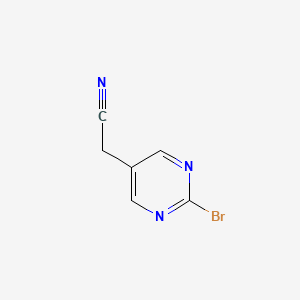 molecular formula C6H4BrN3 B13107020 2-(2-Bromopyrimidin-5-yl)acetonitrile 