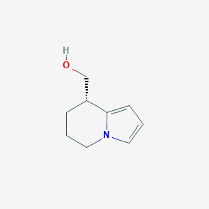 molecular formula C9H13NO B13107024 (S)-(5,6,7,8-Tetrahydroindolizin-8-yl)methanol 