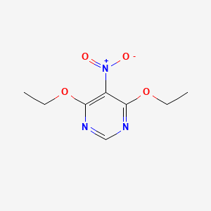 molecular formula C8H11N3O4 B13107029 4,6-Diethoxy-5-nitropyrimidine CAS No. 29939-36-4