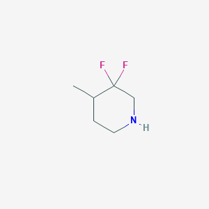 molecular formula C6H11F2N B13107037 3,3-Difluoro-4-methylpiperidine 