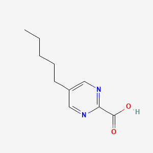 molecular formula C10H14N2O2 B13107053 5-Pentylpyrimidine-2-carboxylic acid CAS No. 72790-10-4