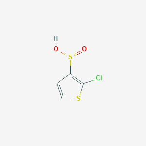 molecular formula C4H3ClO2S2 B13107067 2-Chlorothiophene-3-sulfinicacid 