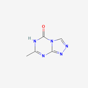 molecular formula C5H5N5O B13107111 7-methyl-[1,2,4]triazolo[4,3-a][1,3,5]triazin-5(1H)-one 