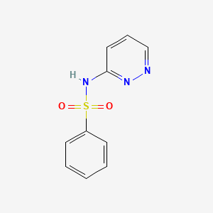 molecular formula C10H9N3O2S B13107115 N-(Pyridazin-3-yl)benzenesulfonamide CAS No. 875218-59-0