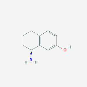 molecular formula C10H13NO B13107123 r-7-Monohydroxy aminotetralin 