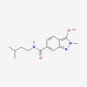 molecular formula C15H21N3O2 B13107152 N-isopentyl-3-methoxy-2-methyl-2H-indazole-6-carboxamide CAS No. 919107-44-1