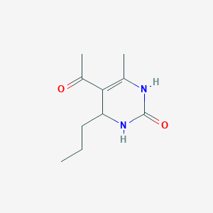 molecular formula C10H16N2O2 B13107190 5-acetyl-6-methyl-4-propyl-3,4-dihydropyrimidin-2(1H)-one 