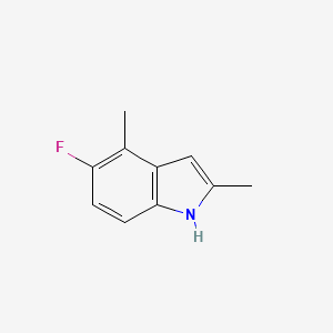 molecular formula C10H10FN B13107197 5-Fluoro-2,4-dimethyl-1h-indole 