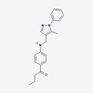 1-(4-(((5-methyl-1-phenyl-1H-pyrazol-4-yl)methyl)amino)phenyl)butan-1-one