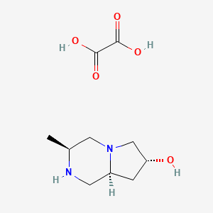 molecular formula C10H18N2O5 B13107227 (3S,7R,8aS)-3-methyloctahydropyrrolo[1,2-a]pyrazin-7-ol oxalate 