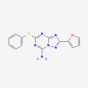 2-(Furan-2-yl)-5-(phenylsulfanyl)[1,2,4]triazolo[1,5-a][1,3,5]triazin-7-amine