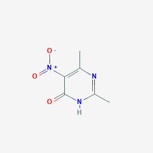 molecular formula C6H7N3O3 B13107251 2,6-Dimethyl-5-nitropyrimidin-4-ol 