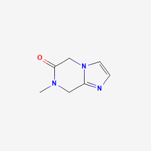 molecular formula C7H9N3O B13107276 7-Methyl-7,8-dihydroimidazo[1,2-a]pyrazin-6(5H)-one 