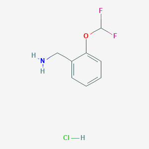 molecular formula C8H10ClF2NO B13107287 (2-(Difluoromethoxy)phenyl)methanamine hydrochloride 