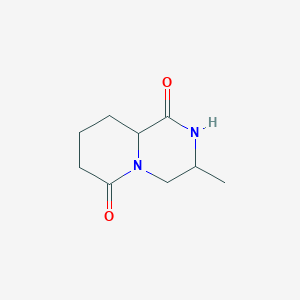 molecular formula C9H14N2O2 B13107297 3-Methylhexahydro-2H-pyrido[1,2-A]pyrazine-1,6-dione CAS No. 325953-71-7