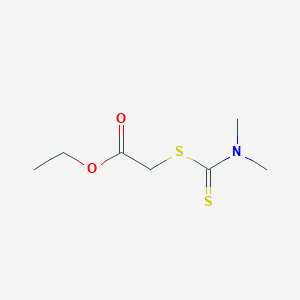 molecular formula C7H13NO2S2 B13107299 Ethyl [(dimethylcarbamothioyl)sulfanyl]acetate CAS No. 20821-67-4