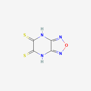 molecular formula C4H2N4OS2 B13107313 [1,2,5]Oxadiazolo[3,4-b]pyrazine-5,6(1H,3H)-dithione CAS No. 210301-74-9