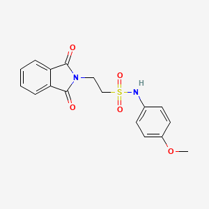 molecular formula C17H16N2O5S B13107337 N-[2-[[p-Methoxyphenyl]sulfamoyl]ethyl]phthalimide 