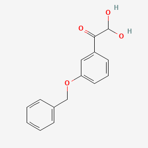 molecular formula C15H14O4 B13107352 1-(3-(Benzyloxy)phenyl)-2,2-dihydroxyethan-1-one 