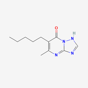 molecular formula C11H16N4O B13107375 5-Methyl-6-pentyl-[1,2,4]triazolo[1,5-A]pyrimidin-7-OL CAS No. 34374-69-1