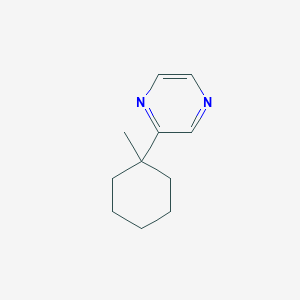 molecular formula C11H16N2 B13107379 2-(1-Methylcyclohexyl)pyrazine 