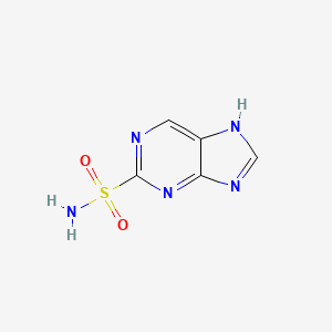 molecular formula C5H5N5O2S B13107399 Purine-2-sulfonamide CAS No. 88511-79-9