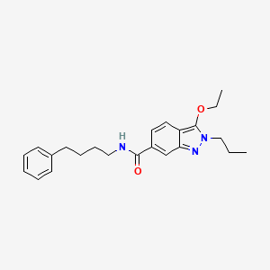 molecular formula C23H29N3O2 B13107400 2H-Indazole-6-carboxamide, 3-ethoxy-N-(4-phenylbutyl)-2-propyl- CAS No. 919108-07-9