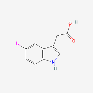 molecular formula C10H8INO2 B13107433 2-(5-iodo-1H-indol-3-yl)acetic acid CAS No. 90841-87-5