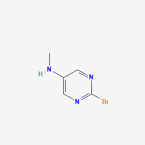 molecular formula C5H6BrN3 B13107442 2-Bromo-N-methylpyrimidin-5-amine 