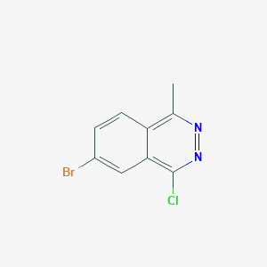 molecular formula C9H6BrClN2 B13107452 6-Bromo-4-chloro-1-methylphthalazine CAS No. 1011291-79-4